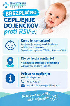 Brezplačno cepljenje dojenčkov proti RSV