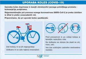 Navodilo NIJZ za uporabo koles