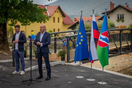 Uradno odprtje brvi na Gallusovem nabrežju