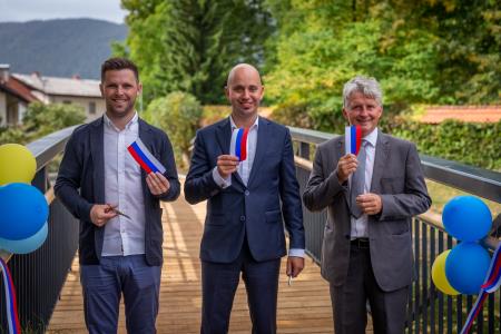 Uradno odprtje brvi na Gallusovem nabrežju