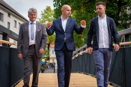 Uradno odprtje brvi na Gallusovem nabrežju