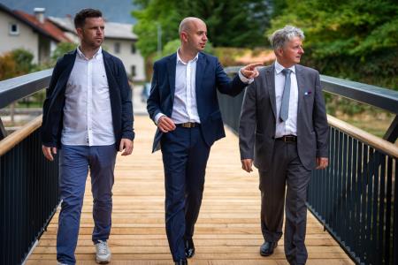 Uradno odprtje brvi na Gallusovem nabrežju