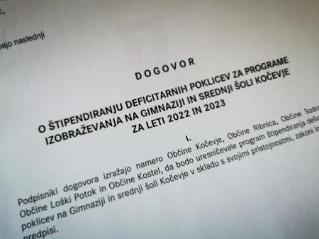 dogovor o štipendiranju za deficitarne poklice