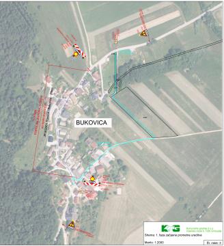 Popolna zapora občinskih cest v naselju Bukovica
