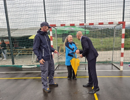 Odprtje prenovljenega igrišča v Grčaricah